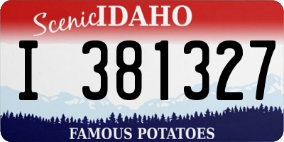 ID license plate I381327
