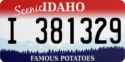 ID license plate I381329