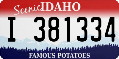 ID license plate I381334
