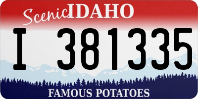ID license plate I381335