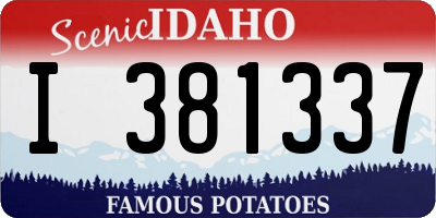 ID license plate I381337