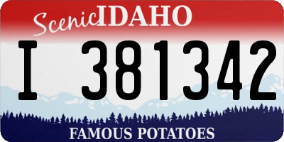 ID license plate I381342