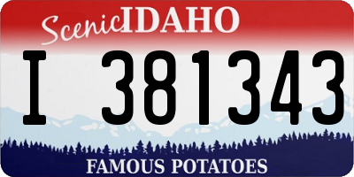 ID license plate I381343