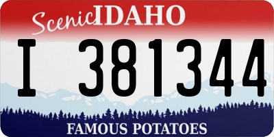 ID license plate I381344