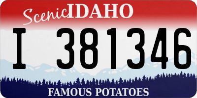 ID license plate I381346