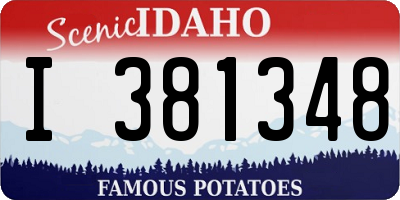 ID license plate I381348