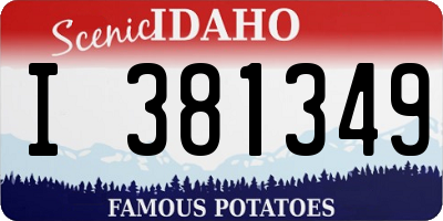 ID license plate I381349