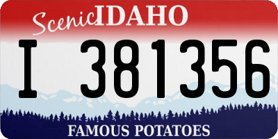 ID license plate I381356