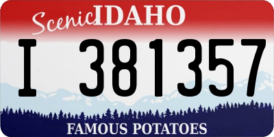 ID license plate I381357