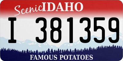 ID license plate I381359
