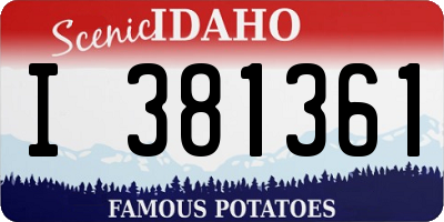 ID license plate I381361