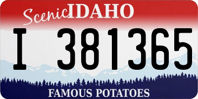 ID license plate I381365