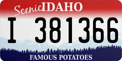ID license plate I381366