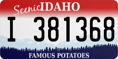ID license plate I381368