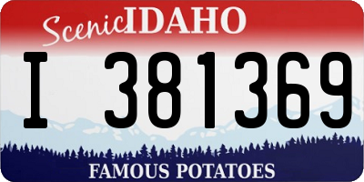 ID license plate I381369