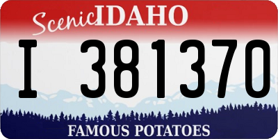 ID license plate I381370
