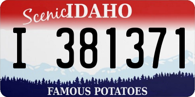 ID license plate I381371