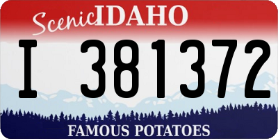 ID license plate I381372