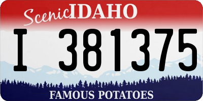 ID license plate I381375