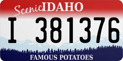 ID license plate I381376