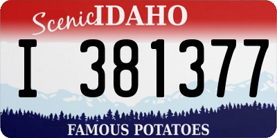ID license plate I381377