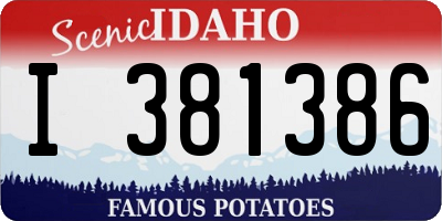 ID license plate I381386