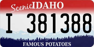 ID license plate I381388