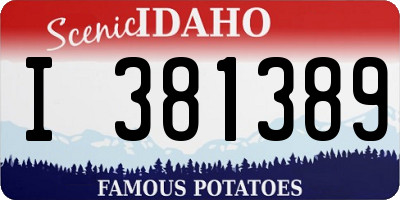 ID license plate I381389