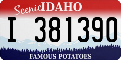 ID license plate I381390