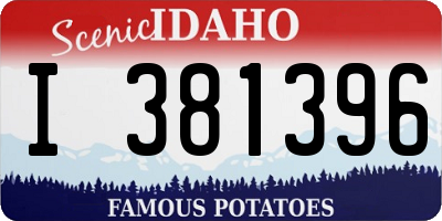 ID license plate I381396