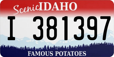ID license plate I381397