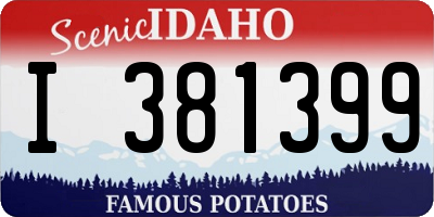 ID license plate I381399
