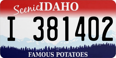 ID license plate I381402