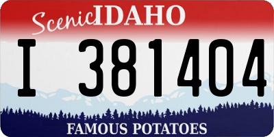 ID license plate I381404