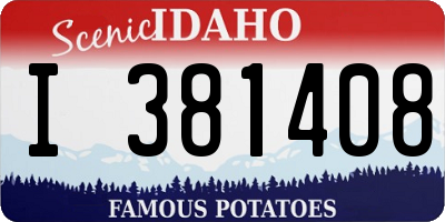 ID license plate I381408