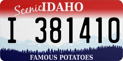 ID license plate I381410
