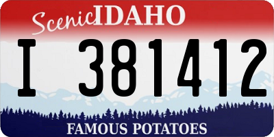 ID license plate I381412