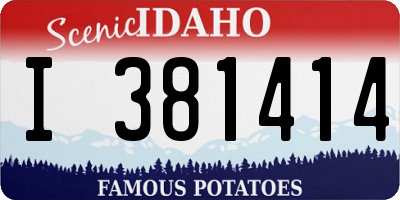 ID license plate I381414
