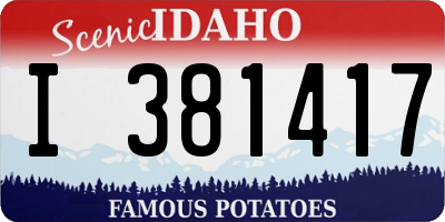 ID license plate I381417