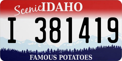ID license plate I381419