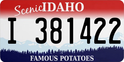 ID license plate I381422