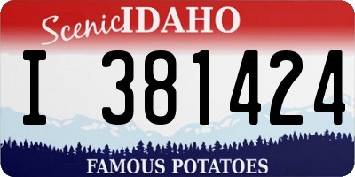 ID license plate I381424