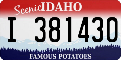 ID license plate I381430