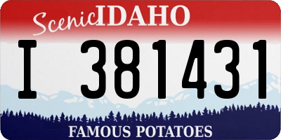 ID license plate I381431
