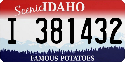 ID license plate I381432