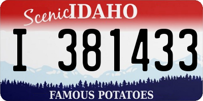 ID license plate I381433