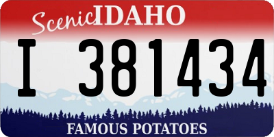 ID license plate I381434