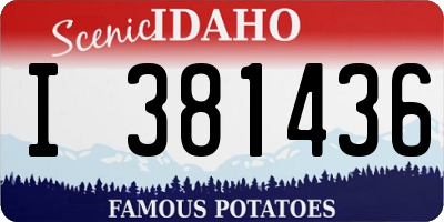 ID license plate I381436