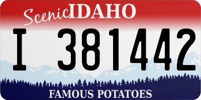 ID license plate I381442
