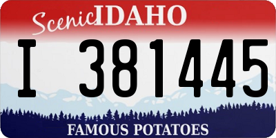 ID license plate I381445
